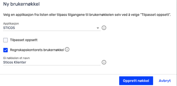 ny brukernøkkel