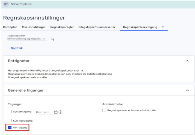 regnskapsinnstillinger